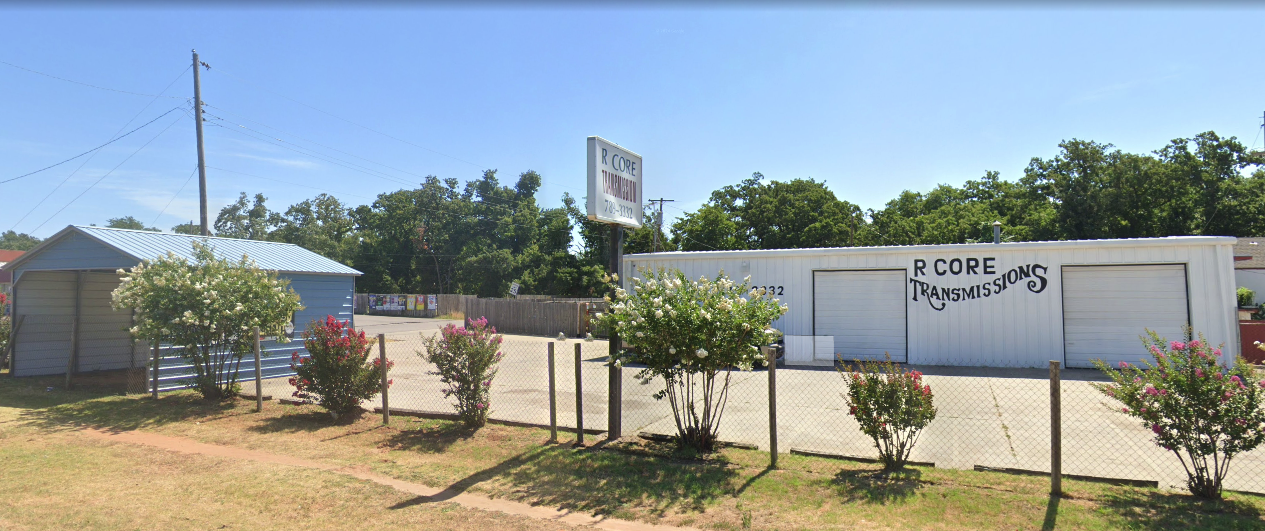 RCore Transmissions shop exterior in Oklahoma City — serving the community since 1997