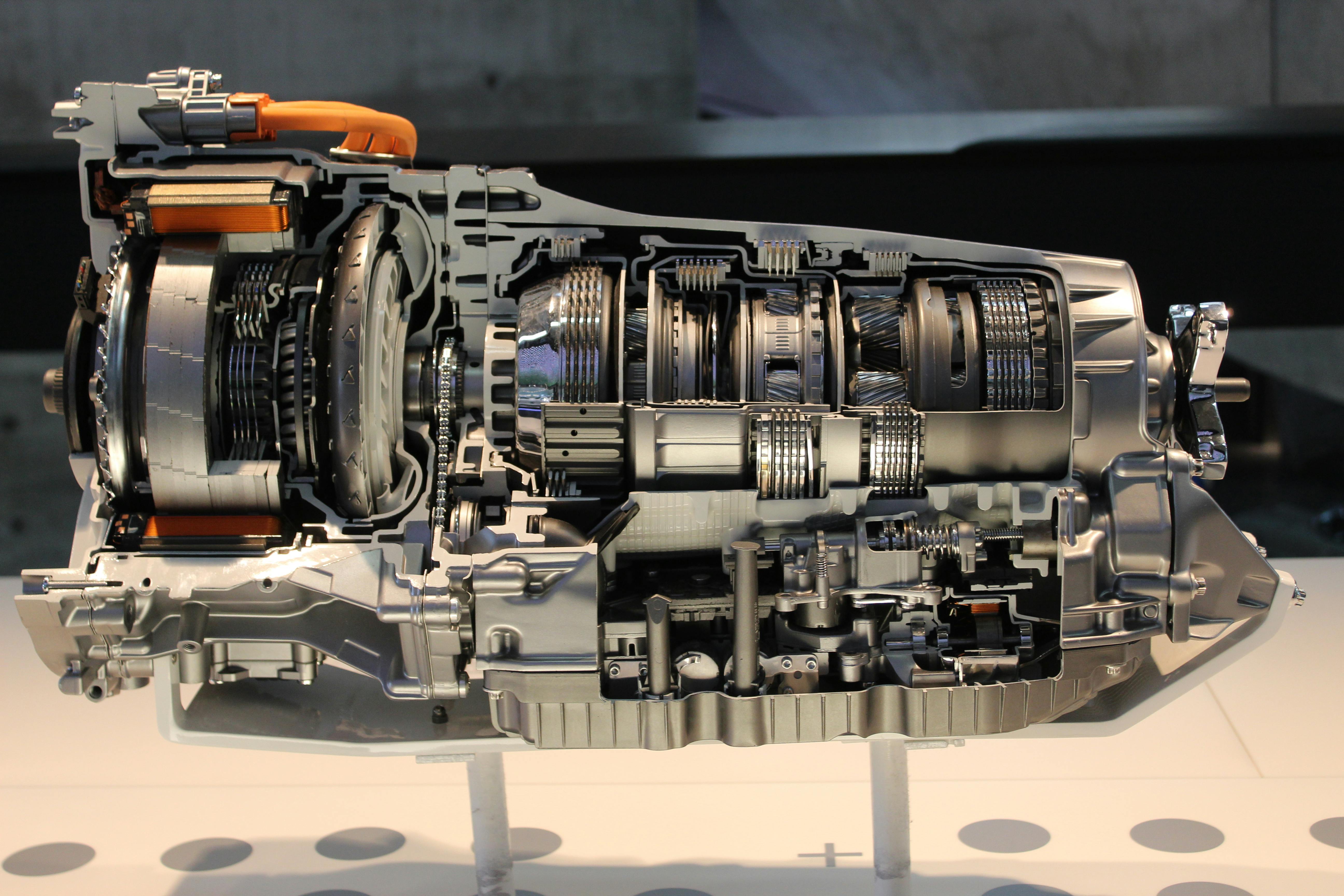Transmission cutaway showing internal gears at RCore Transmissions Oklahoma City
